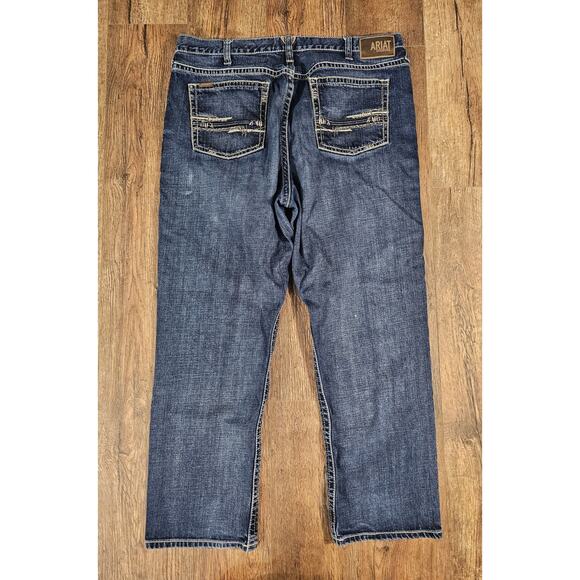 Ariat Jeans Men 44x32 M4 Boot Cut Work Denim Cowboy Western - Picture 9 of 12